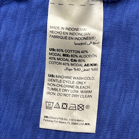 Chico's Ultimate Tee side pockets open front jersey cardigan, size: 2/ large - Picture 4 of 11